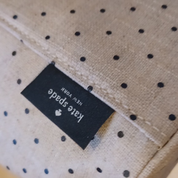 Kate Spade "Out to Lunch" Insulated Lunch Polka Dot Tote Bag/Cosmetic Bag - Picture 4 of 7